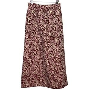 Nelly de Grab New York Gold‎ Paisley Maxi Skirt Women's Christmas HolidaySize 14